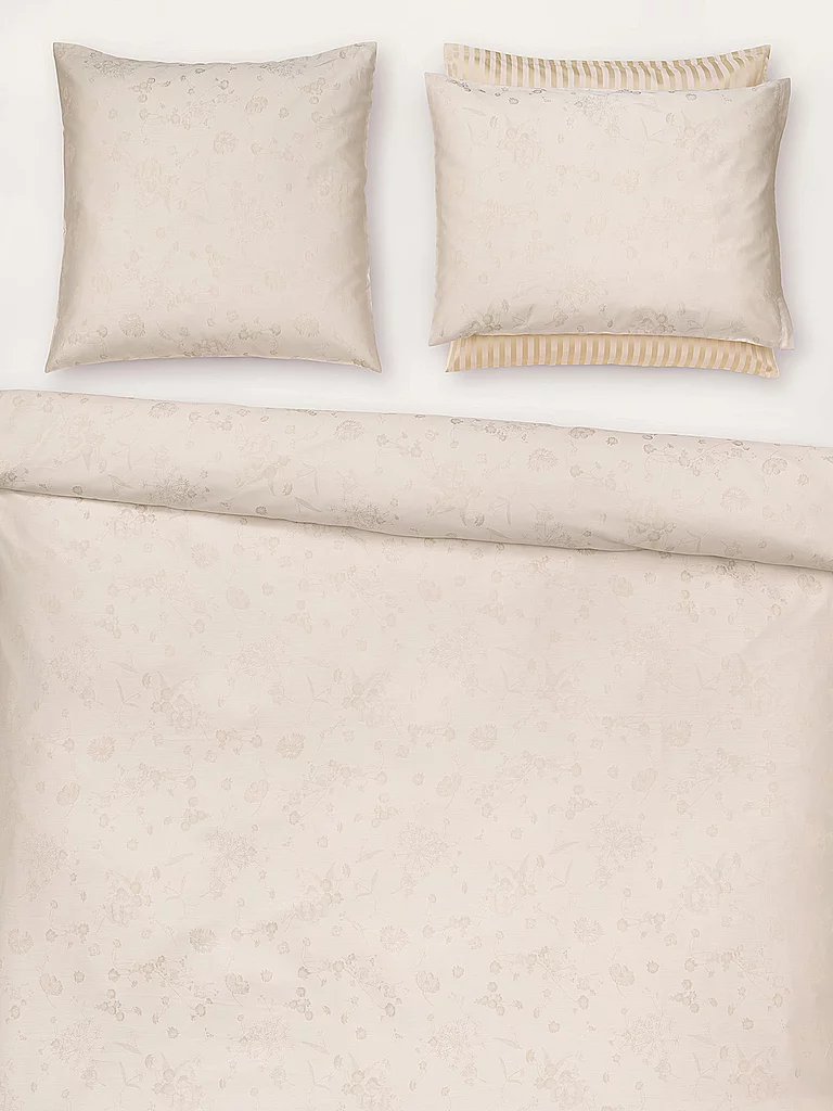 CHRISTIAN FISCHBACHER Housse de coussin jacquard FIORI PASTELLO 70x90cm Ivoire beige